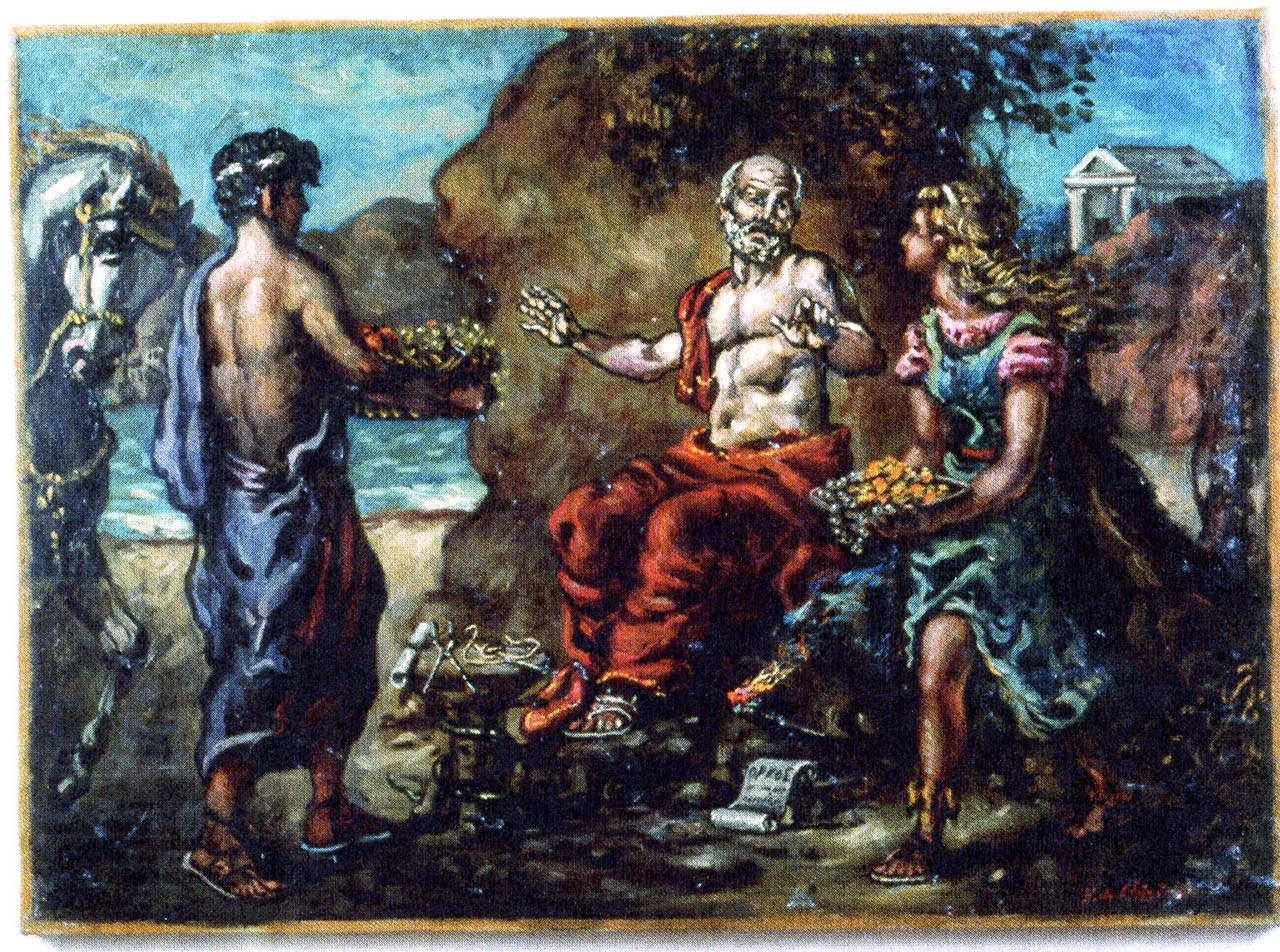 Giorgio De Chirico - Ippocrate che rifiuta i doni, Bobbio, Piacenza